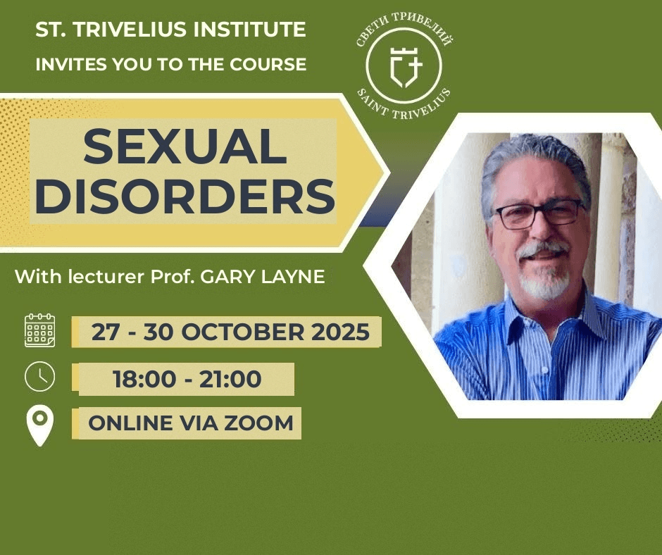 Sexual Disorders · Prof. Gary Layne · 27–30 October 2025 · 18:00–21:00